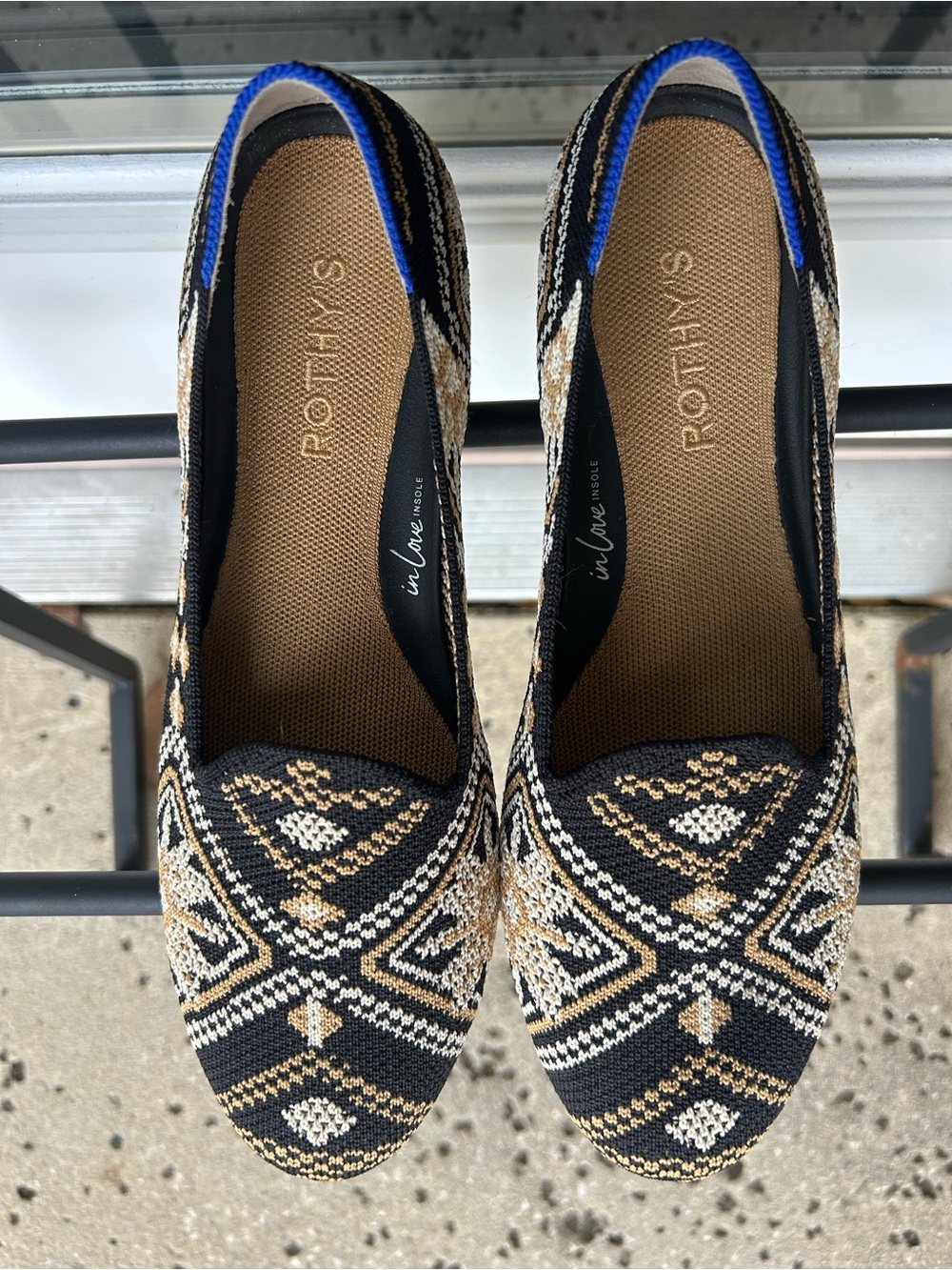 Rothy’s, Embroidered Black & Gold women’s lounge loafer, size 8
NWOT - Picture 4 of 5